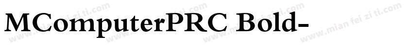 MComputerPRC Bold字体转换